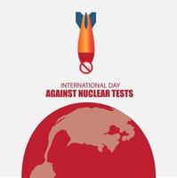 Vector illustration of International Day Against Nuclear Testing. simple and elegant design