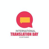 International Translation Day vector illustration. Simple and elegant design