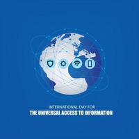 Vector illustration of International Day for Universal Access to Information. Simple and elegant design