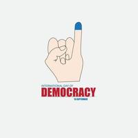 día internacional de la democracia vectorial. bueno para las actividades democráticas. diseño simple y elegante vector