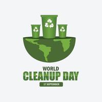 vector graphic of world cleanup day good for world cleanup day celebration. design simple and elegant