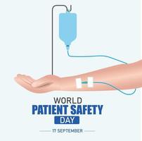 Vector graphic of world patient safety day good for world patient safety day celebration. flat design. flyer design.flat illustration. Design simple and elegant