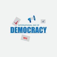 Vector International Democracy Day. Good for democratic activities. Simple and elegant design