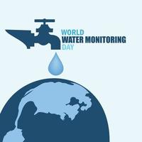 Vector illustration of World Water Monitoring Day. Simple and elegant design