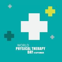 World Physical Therapy Day Vector. Simple and elegant design vector