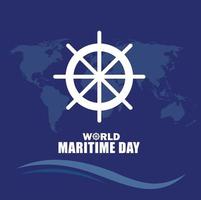 Vector illustration of World Maritime Day. Simple and elegant desig