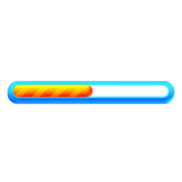 Loading bar two quarters game asset 2D icon transparent background png