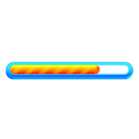 Loading bar three quarters game asset 2D icon transparent background png