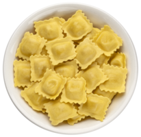 raviolis isolés sur fond blanc, vue de dessus png