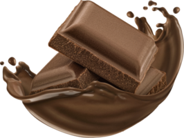 chocola bars met plons geïsoleerd Aan wit achtergrond met knipsel pad png