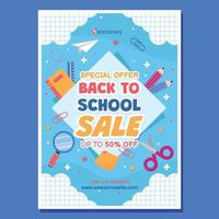 Back To School Poster Template vector