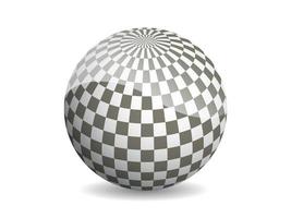 3D ball abstract vector illustration. Pattern sphere modern design. Round shape globe on white background.