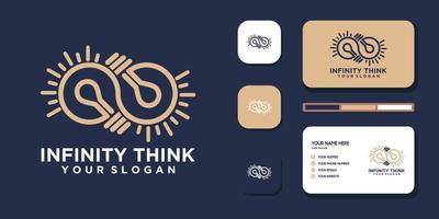 infinity think. logo and business card reference vector