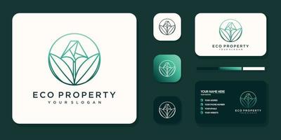 logo design for eco property vector