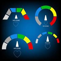 heart rate monitor AI hologram vector concept for future technology element background business screen