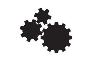 Setting icon vector with work cog gear element. Cogweel mechanism symbol.