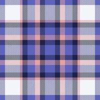 Plaid check pattern. Seamless fabric texture. Tartan textile print. vector