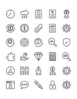 Starfup Icon Set 30 isolated on white background vector