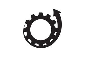 vector de icono de configuración con elemento de engranaje de engranaje de trabajo. símbolo del mecanismo de rueda dentada.