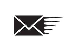 Mail icon vector sign. Letter envelope symbol. Message send to address illustration.