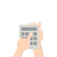 Hand Holding Calculator png