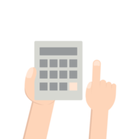 Hand Holding Calculator png