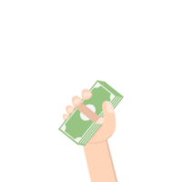 Hand Holding Pile of Money png