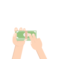 Hand Holding Pile of Money png