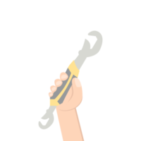 Right Handed Holding Double Side Wrench Construction Tool Equipment png