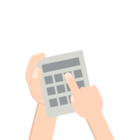 Hand Holding Calculator png