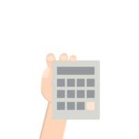 Hand Holding Calculator png