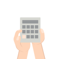 Hand Holding Calculator png