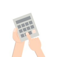 Hand Holding Calculator png