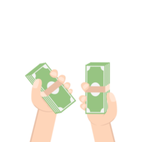 Hand Holding Pile of Money png