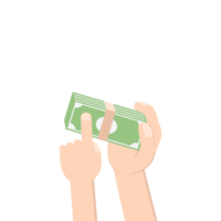 hand- Holding stapel van geld png