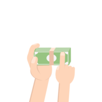 Hand Holding Pile of Money png