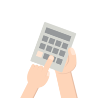 Hand Holding Calculator png