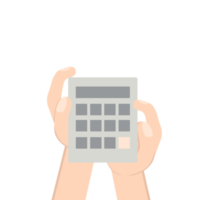 Hand Holding Calculator png