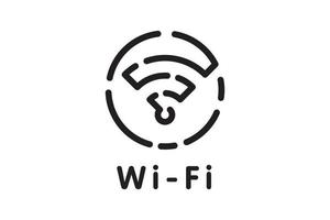 conexión de señal de símbolo wi fi. señal de tecnología inalámbrica de internet vectorial. icono de comunicación de red wifi. vector