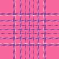 Plaid check pattern in pink. Seamless fabric texture. Tartan textile print. vector