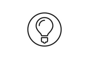 Electric light bulb icon. Electricity lamp symbol. Vector illumination sign.