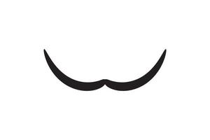 icono de vector de bigote. bigote de estilo retro negro. afeitado barbero vintage hombre cara