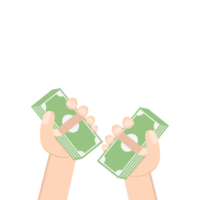 Hand Holding Pile of Money png