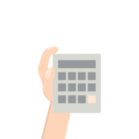 Hand Holding Calculator png