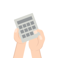 Hand Holding Calculator png