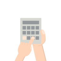 Hand Holding Calculator png