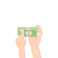 Hand Holding Pile of Money png