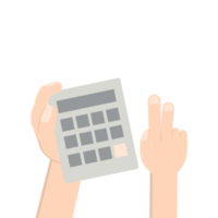 Hand Holding Calculator png