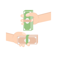 hand- Holding stapel van geld png