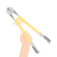 Left Handed Holding Steel Scissors Construction Tool Equipment png